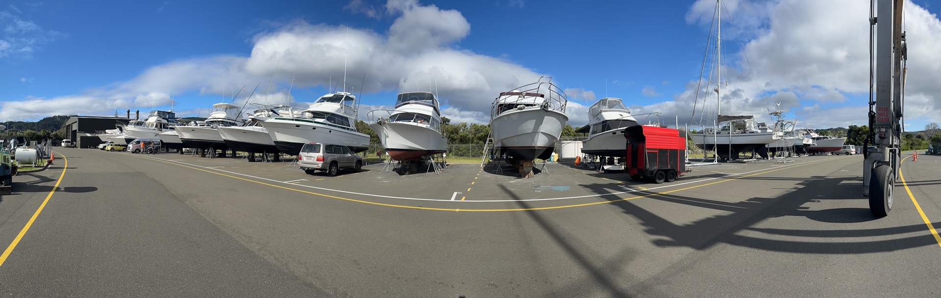 Whangamata marina hard stand Whangamata marina hard stand