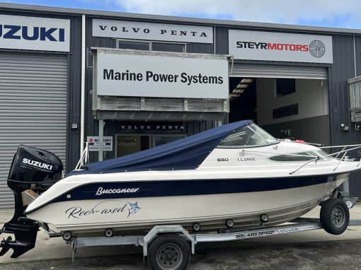 Buccaneer 550 Classic Suzuki DF140BTX Repower Buccaneer 550 Classic Suzuki DF140BTX Repower